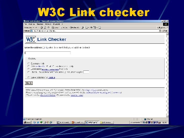 W 3 C Link checker 