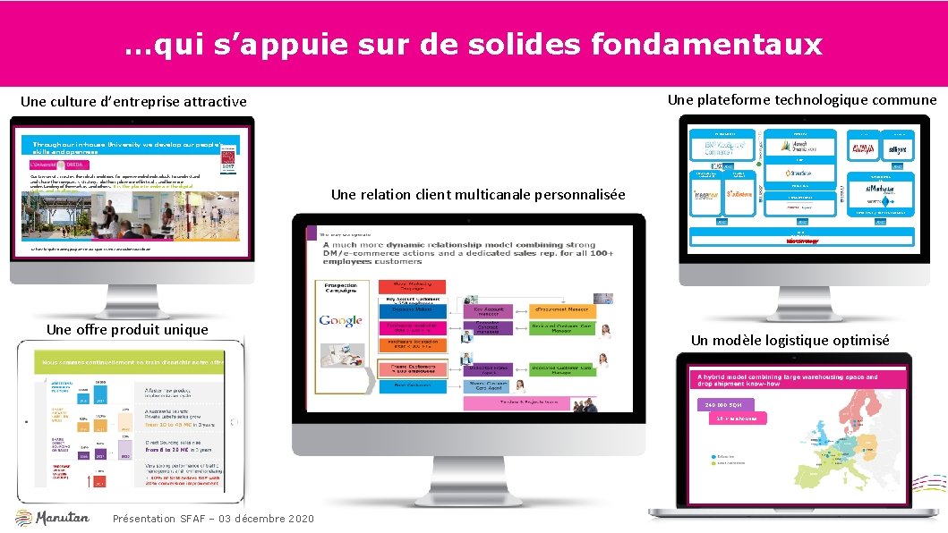 …qui s’appuie sur de solides fondamentaux Une plateforme technologique commune Une culture d’entreprise attractive