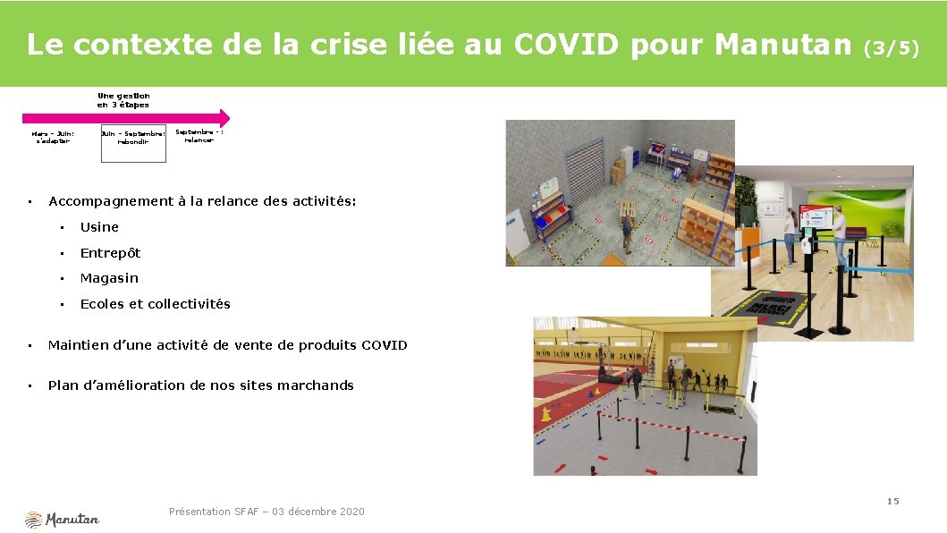 Le contexte de la crise liée au COVID pour Manutan (3/5) Une gestion en