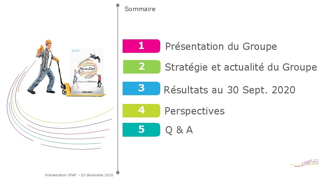 Sommaire Présentation SFAF – 03 décembre 2020 1 Présentation du Groupe 2 Stratégie et
