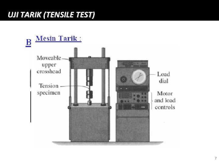 UJI TARIK (TENSILE TEST) 7 