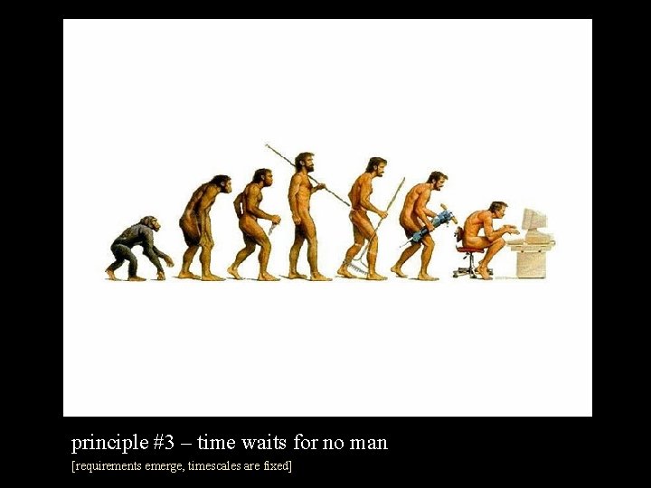 principle #3 – time waits for no man [requirements emerge, timescales are fixed] 