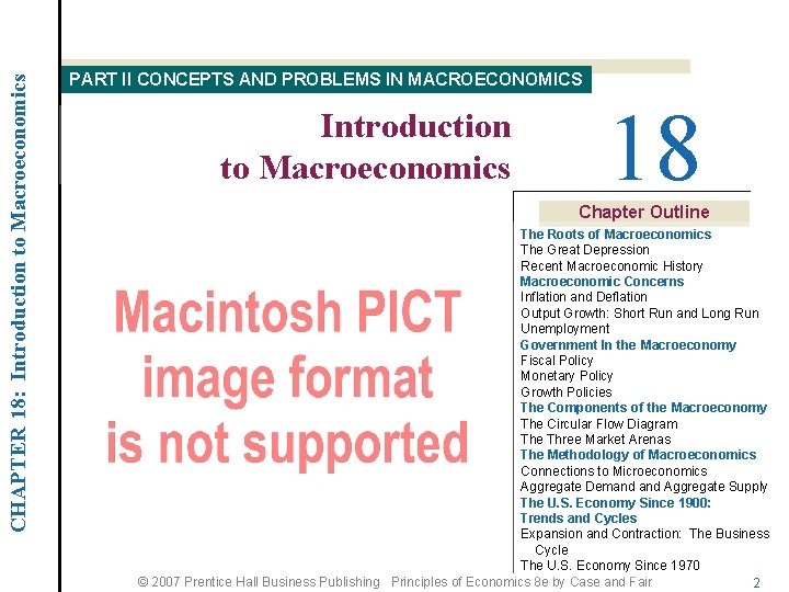 CHAPTER 18: Introduction to Macroeconomics PART II CONCEPTS AND PROBLEMS IN MACROECONOMICS Introduction to