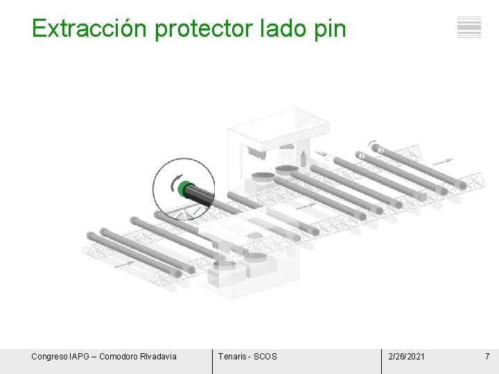 Extracción protector lado pin Congreso IAPG – Comodoro Rivadavia Tenaris - SCOS 2/26/2021 7