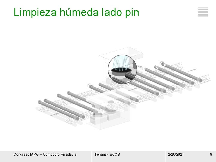 Limpieza húmeda lado pin Congreso IAPG – Comodoro Rivadavia Tenaris - SCOS 2/26/2021 9