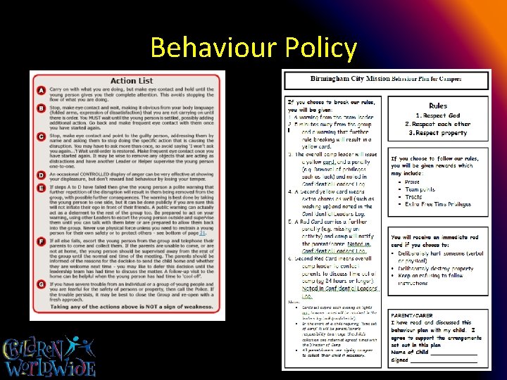 Behaviour Policy 