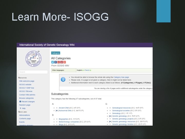 Learn More- ISOGG 
