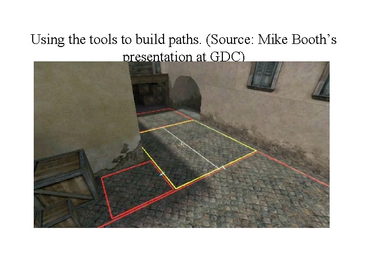 Using the tools to build paths. (Source: Mike Booth’s presentation at GDC) 