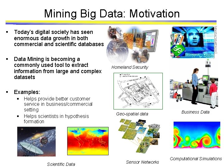 Mining Big Data: Motivation § Today’s digital society has seen enormous data growth in