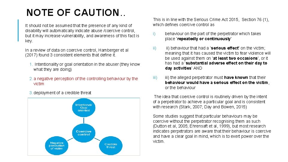 NOTE OF CAUTION. . It should not be assumed that the presence of any