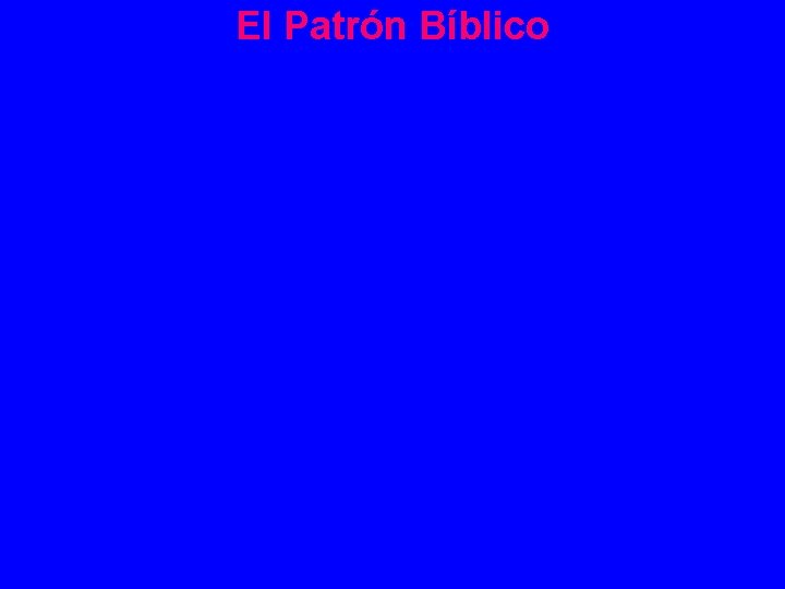 El Patrón Bíblico 