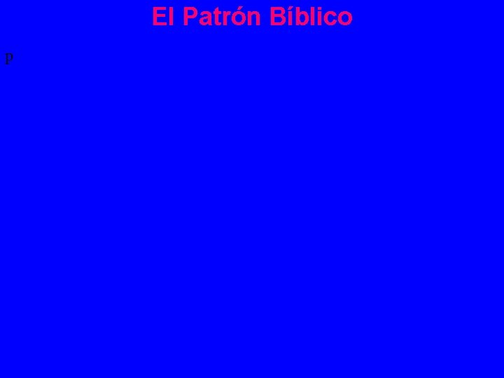 El Patrón Bíblico p 