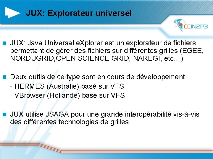 JUX: Explorateur universel n JUX: Java Universal e. Xplorer est un explorateur de fichiers