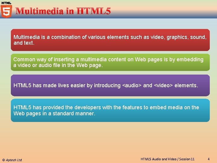 Multimedia is a combination of various elements such as video, graphics, sound, and text.
