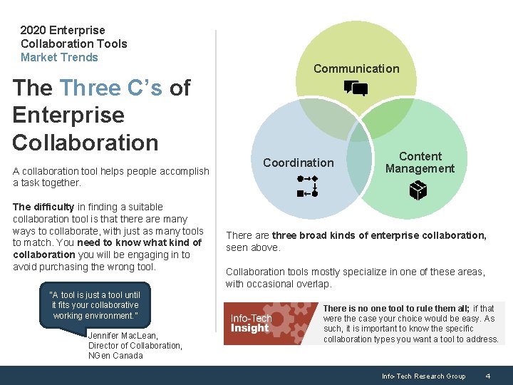 2020 Enterprise Collaboration Tools Market Trends The Three C’s of Enterprise Collaboration A collaboration