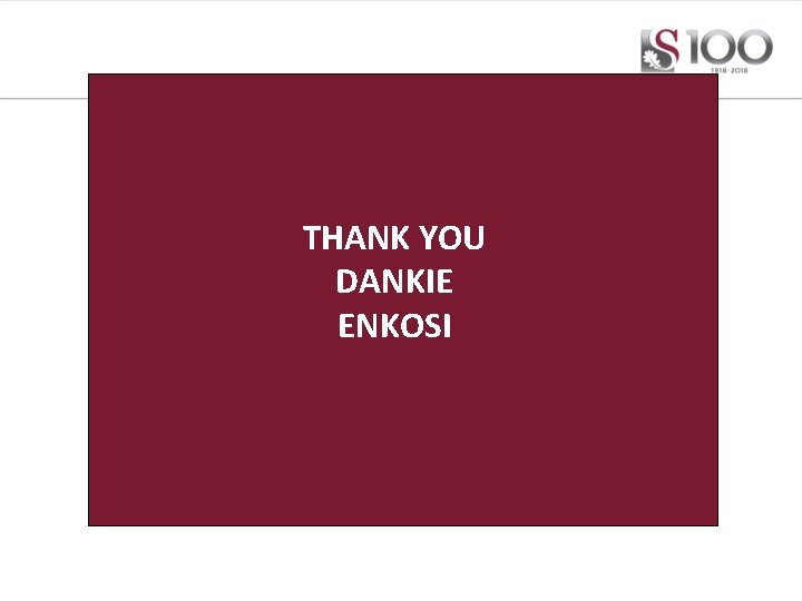 THANK YOU DANKIE ENKOSI 