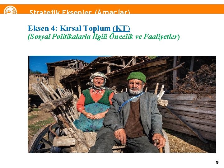 Stratejik Eksenler (Amaçlar) Eksen 4: Kırsal Toplum (KT) (Sosyal Politikalarla İlgili Öncelik ve Faaliyetler)