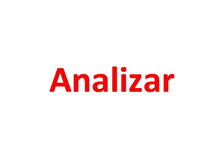 Analizar 