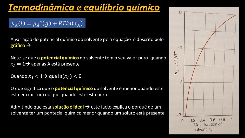 Termodinâmica e equilíbrio químico 