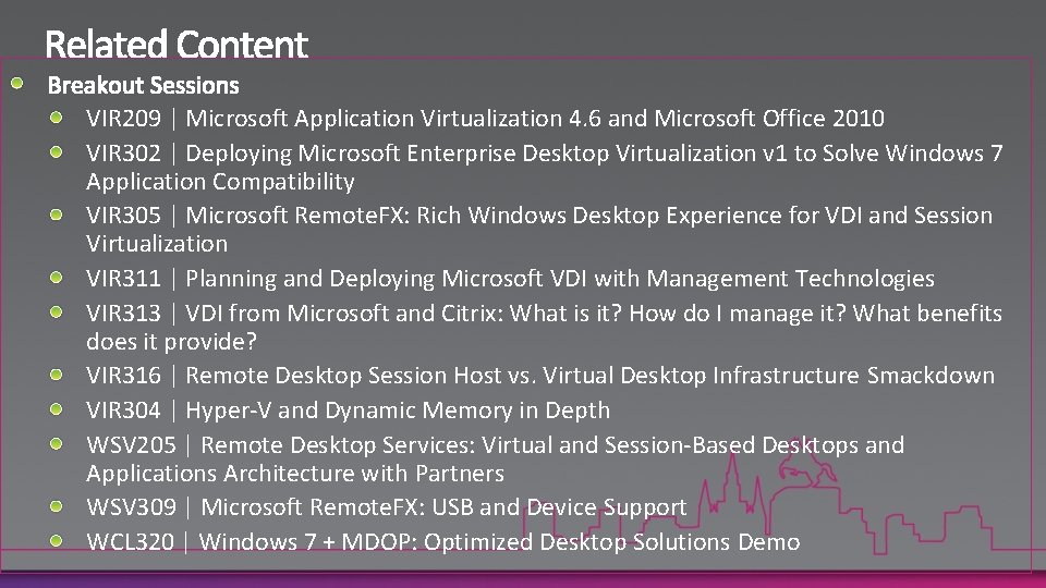 VIR 209 | Microsoft Application Virtualization 4. 6 and Microsoft Office 2010 VIR 302