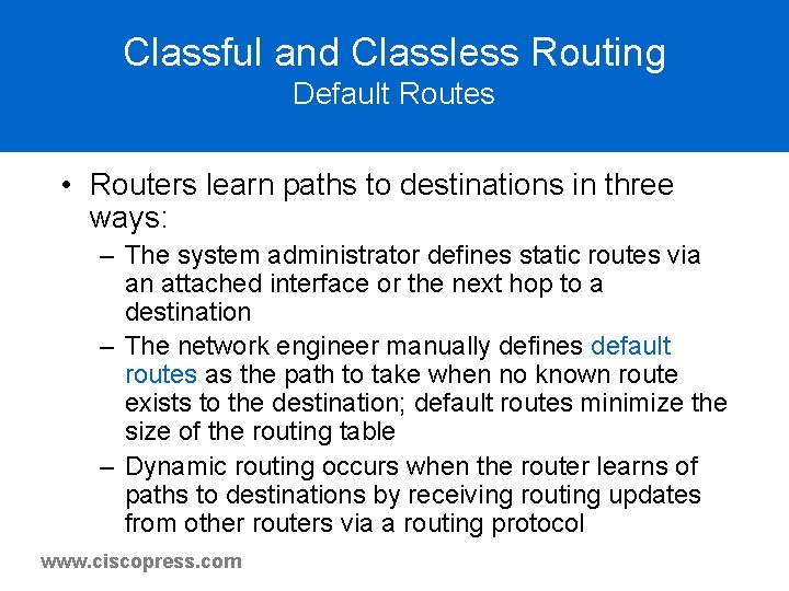 Switching Basics and Intermediate Routing CCNA 3 Chapter