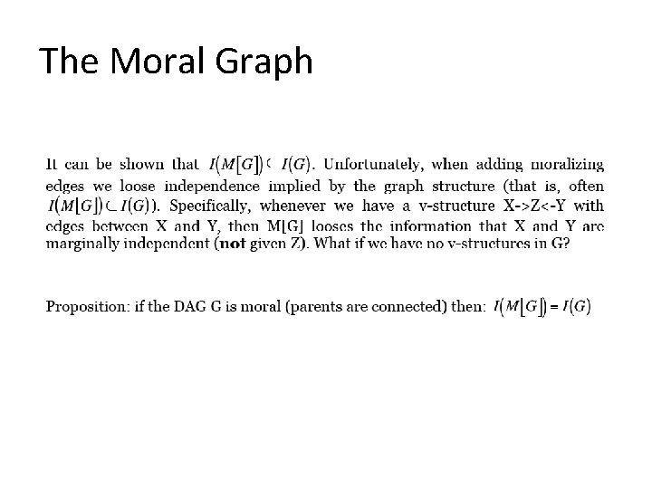 The Moral Graph 