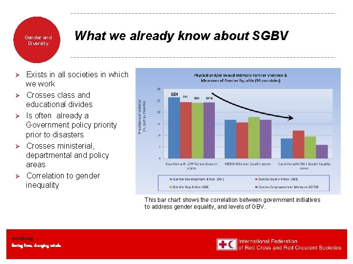 Gender and Diversity Ø Ø Ø What we already know about SGBV Exists in