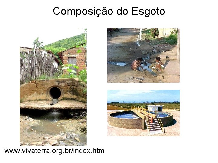 Composição do Esgoto www. vivaterra. org. br/index. htm 