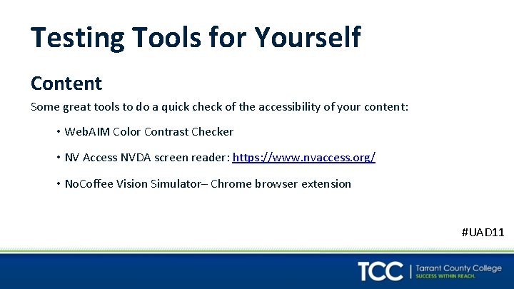 Testing Tools for Yourself Content Some great tools to do a quick check of