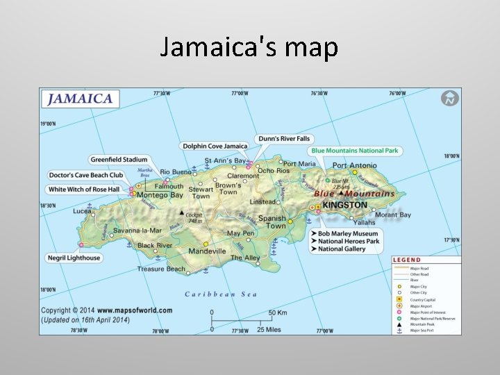 Jamaica's map 