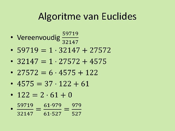 Algoritme van Euclides • 