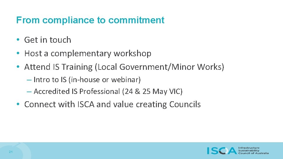 From compliance to commitment • Get in touch • Host a complementary workshop •