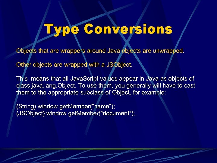 Type Conversions 