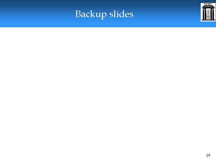 Backup slides 14 
