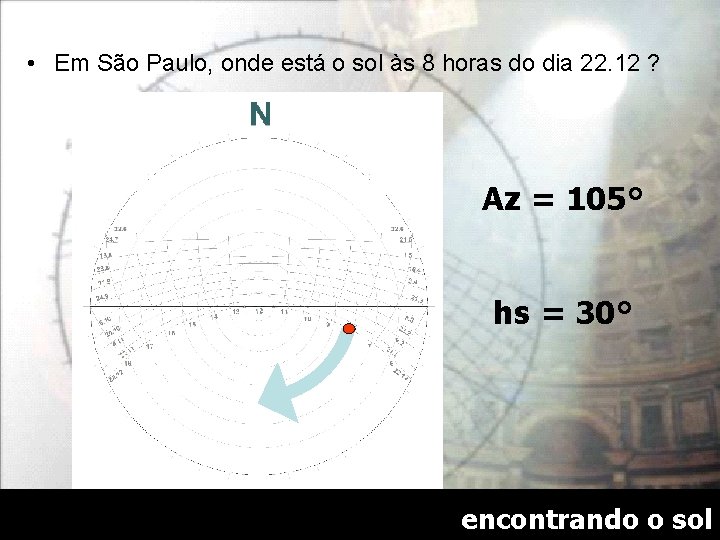  • Em São Paulo, onde está o sol às 8 horas do dia
