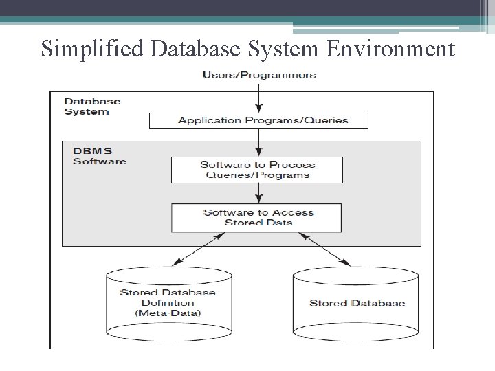 Simplified Database System Environment 