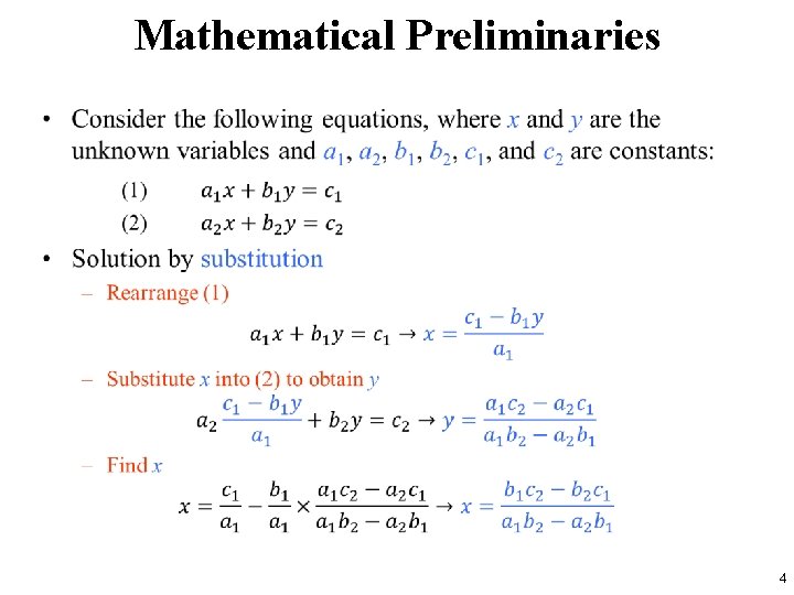 Mathematical Preliminaries • 4 