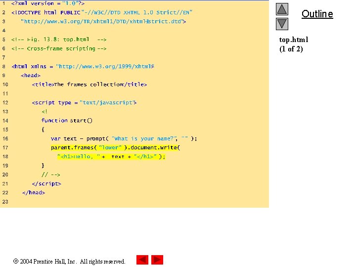 Outline top. html (1 of 2) 2004 Prentice Hall, Inc. All rights reserved. 