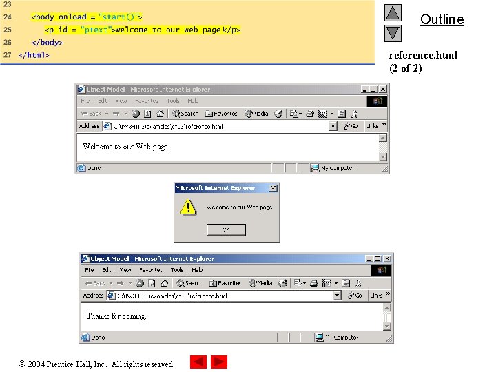 Outline reference. html (2 of 2) 2004 Prentice Hall, Inc. All rights reserved. 