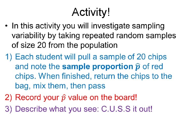 Activity! •  Activity! •