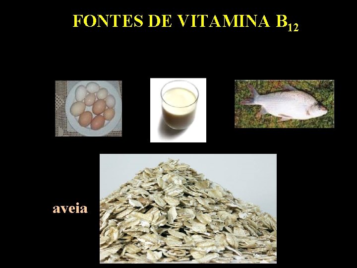 FONTES DE VITAMINA B 12 aveia 