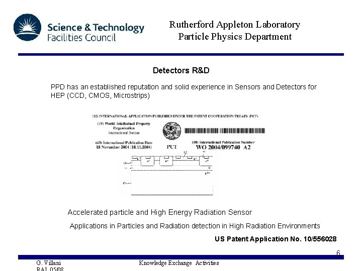 Rutherford Appleton Laboratory Particle Physics Department Detectors R&D PPD has an established reputation and
