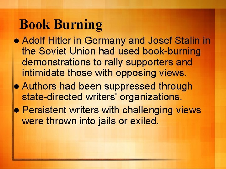 Book Burning l Adolf Hitler in Germany and Josef Stalin in the Soviet Union