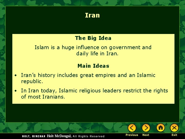Iran The Big Idea Islam is a huge influence on government and daily life