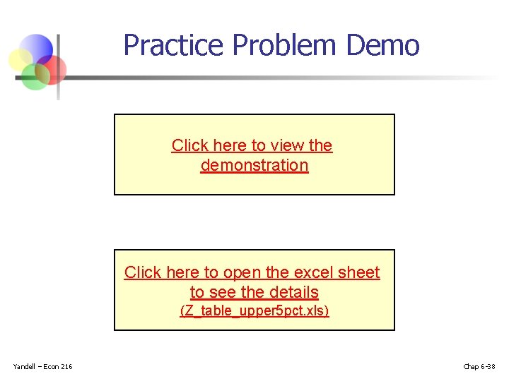 Practice Problem Demo Click here to view the demonstration Click here to open the