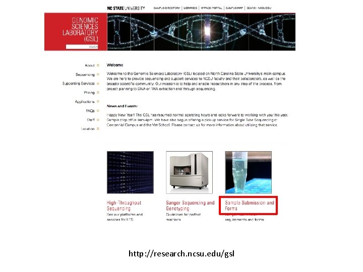 http: //research. ncsu. edu/gsl 