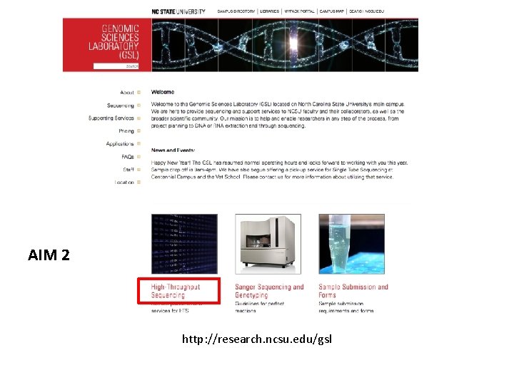 AIM 2 http: //research. ncsu. edu/gsl 