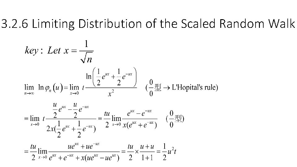 3. 2. 6 Limiting Distribution of the Scaled Random Walk 