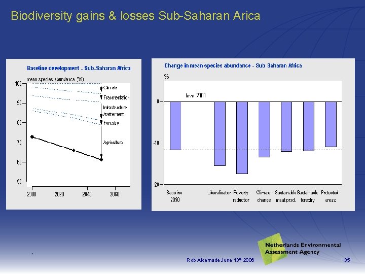 Biodiversity gains & losses Sub-Saharan Arica Rob Alkemade June 13 th 2006 35 