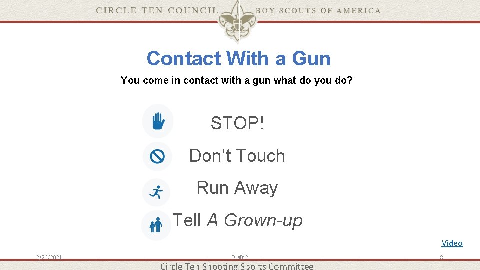 Contact With a Gun You come in contact with a gun what do you